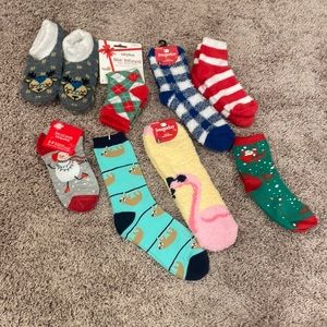 Assorted fuzzy/ crazy socks